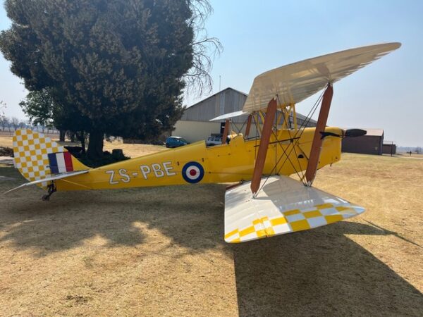 1943 De Havilland DA82A Tiger Moth (ZS-PBE) Military Aircraft For Sale From UK Aviation Sales Ltd on AvPay aircraft exterior right side
