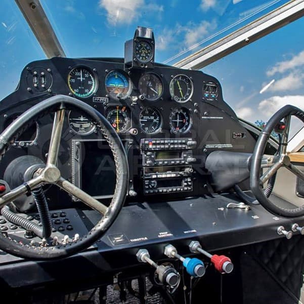 1943 Stinson V77 Single Engine Piston Airplane For Sale by Global Aircraft. Cockpit-min