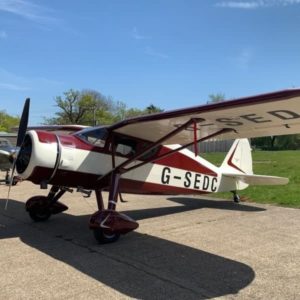 1947 Fairchild 24W-46 Argus for sale by Europlane Sales. View from the left-min