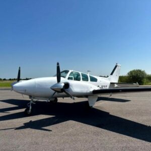 1964 Beechcraft Baron 55 Multi Engine Piston Aircraft For Sale From Flightline Aviation On AvPay front left of aircraft
