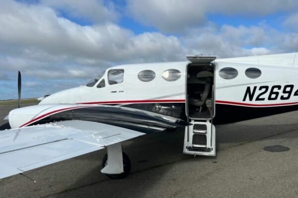 1974 Cessna 414 Chancellor (N2694H) Multi Engine Piston Aircraft For Sale From Omnijet on AvPay aircraft exterior left side passenger doors open