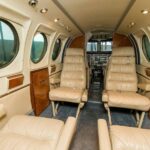 1979 Beechcraft King Air C90 turboprop airplane for sale on AvPay by Jetron. Club 4 seating