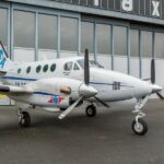 1979 Beechcraft King Air C90 turboprop airplane for sale on AvPay by Jetron. Parked at Prague Airport