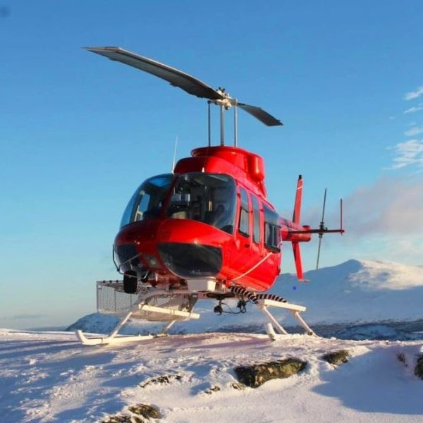 1979 Bell 206L1 Longranger II Turbine Engine Helicopter For Sale inflight landed in snow