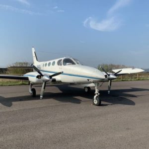 1979 Cessna C340A for sale by Europlane Sales. View from the front-min