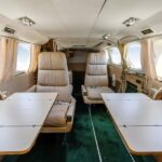 1980 Cessna 414A Multi Engine Piston Aircraft For Sale By JetAVIVA interior seating and tables to rear