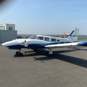 1980 Piper PA-34-200T Seneca II For Sale by Europlane Sales. View from the front-min