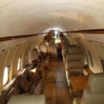 1981 Bombardier Challenger 600 private jet for sale on AvPay by Aircraft For Africa. Interior facing forward