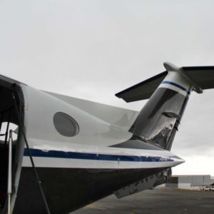 1982 Beechcraft King Air B200 stationary close up of tail