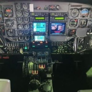 1982 Beechcraft King Air B200 view of console and instruments