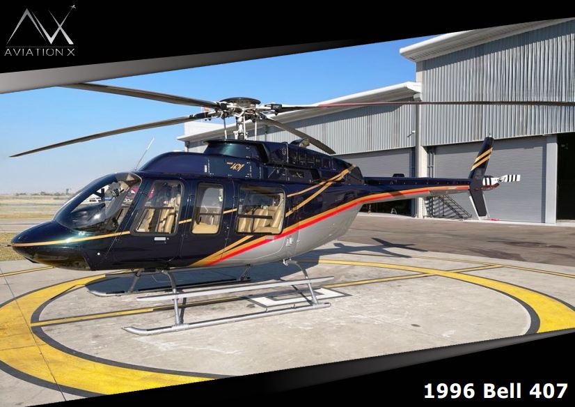 1996 Bell 407 Turbine Helicopter For Sale From Aviation X on AvPay aircraft exterior left side