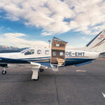 2004 Socata TBM 700C1 Turboprop Aircraft For Sale (OE-EMT) From Pula Aviation Services On AvPay aircraft exterior left side doors open