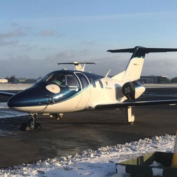 2007 Eclipse 500 private jet for sale on AvPay, by Channel Jets in Guernsey. Parked in the snow