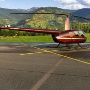 2007 Robinson R44 Clipper II for sale by Savback Helicopteres. View from helicopter rear-min