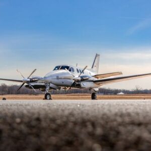 2008 Beechcraft King Air C90GTi Turboprop Airplane For Sale on AvPay by jetAVIVA. Parked on the ramp