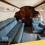 2008 Bombardier Challenger 850ER private jet for sale on AvPay by Aircraft For Africa. Rear section with divan