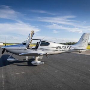 2008 CIRRUS SR22TN G3 GTS (N638KB) for sale on AvPay by Lone Mountain Aircraft. Left wingtip.