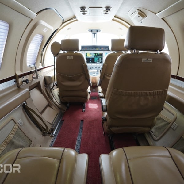 2008 Eclipse 500 for sale by Aerocor, in the USA. Interior facing forward-min