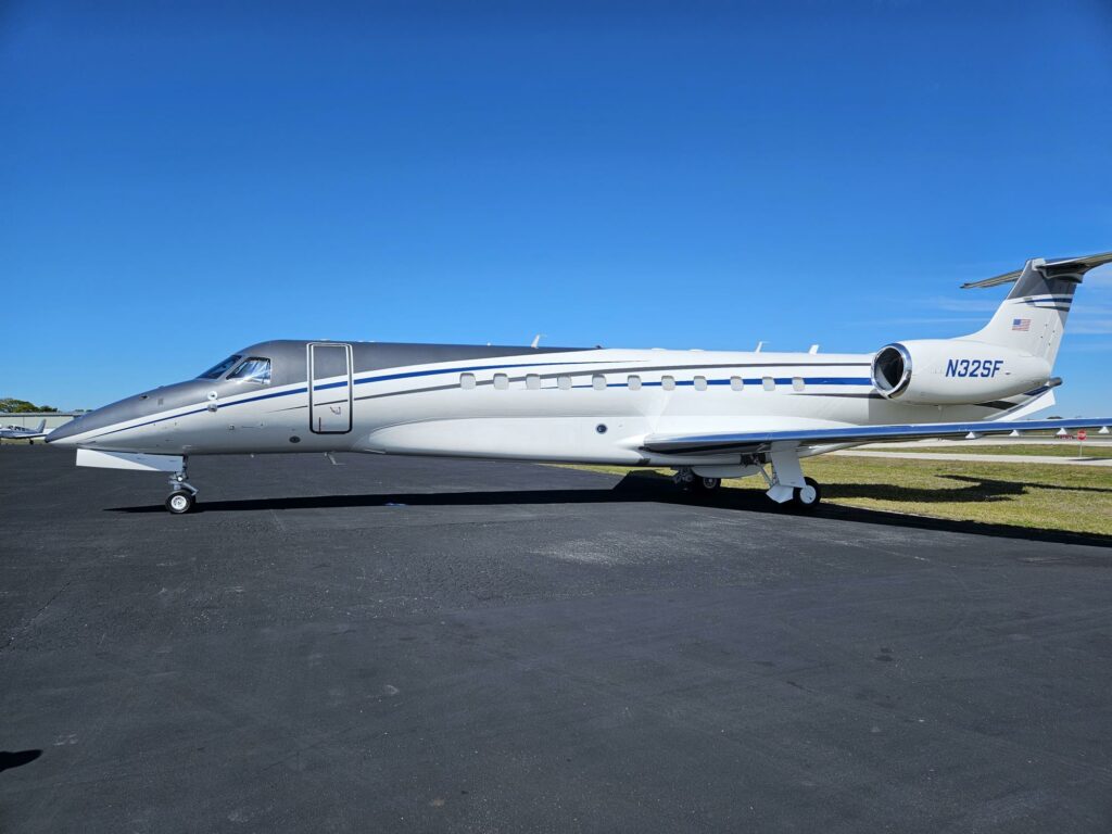 2008 Embraer Legacy 600 Private Jet For Sale (N32SF) From Jet Advisors On AvPay aircraft exterior left side