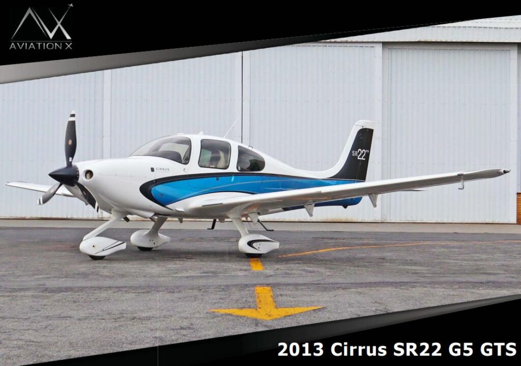 2013 Cirrus SR22 G5 GTS Single Engine Piston For Sale From Aviation X on AvPay aircraft exterior front left