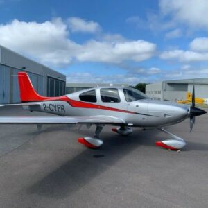 2015 Cirrus SR22T G5 GTS Single Engine Piston Airplane For Sale. Parked at ASG