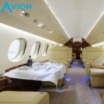 2016 Dassault Falcon 7X for sale by AvionMar. Interior set-up for a meal