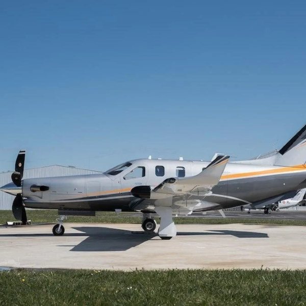 2019 DAHER TBM 940 for sale by Flying Smart. Parked outside