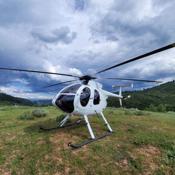 2020 McDonnell Douglas MD 530F Turbine Helicopter For Sale From jetAVIVA On AvPay front left of helicopter on grass