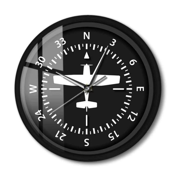 Aero and Lux Airplane themed Wall Clocks metal frame
