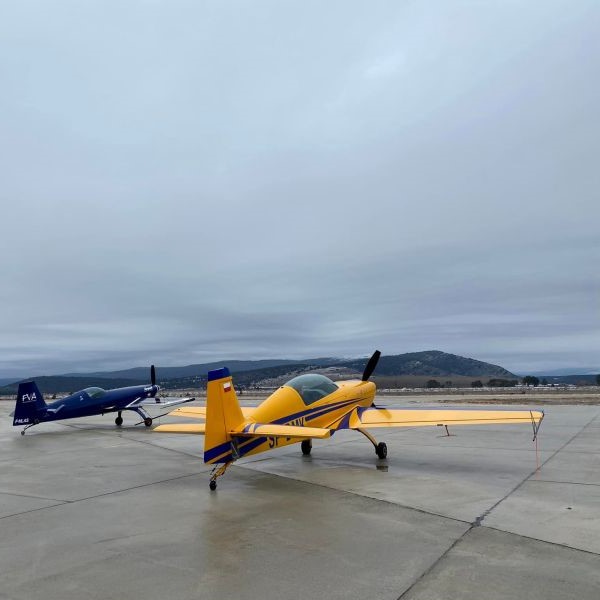 Aerodromo de Soria Extra Aircraft parked on the stand
