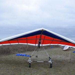 Aeros Target 21 Hang Glider ready for take off front view-min