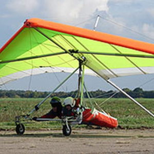 Aeros Target 21 Hang Glider single landed on tarmac-min
