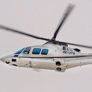 Agusta A109S Grand helicopter for charter with Industiflyg. Helicopter Airborne