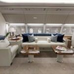 Airbus ACJ318 Charter Aircraft From Comlux Aircraft Charter interior lounge