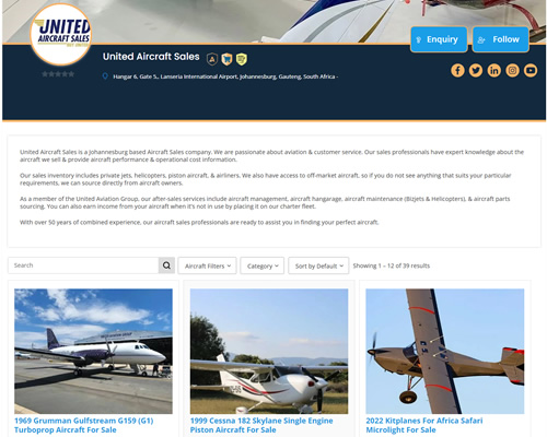 Aircraft Broker Profile on AvPay