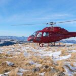 Akaroa & Banks Peninsula Scenic Flight From Christchurch Helicopters helicopter on rocky top