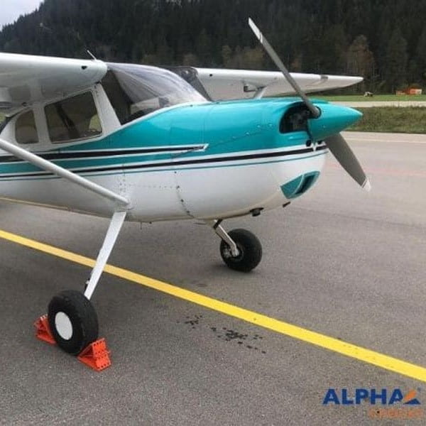 Alpha Chocks securing aeroplane wheel-min-min