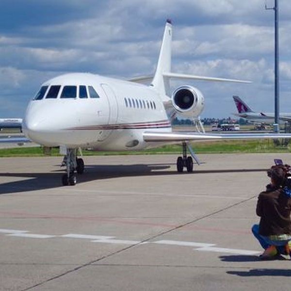 BAS plane being filmed