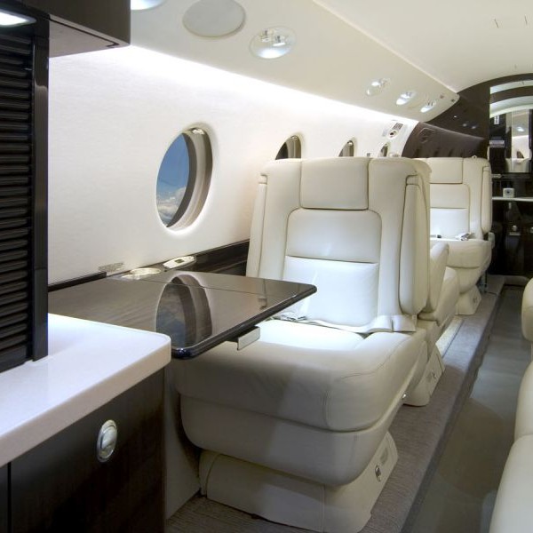 BAS private jet interior