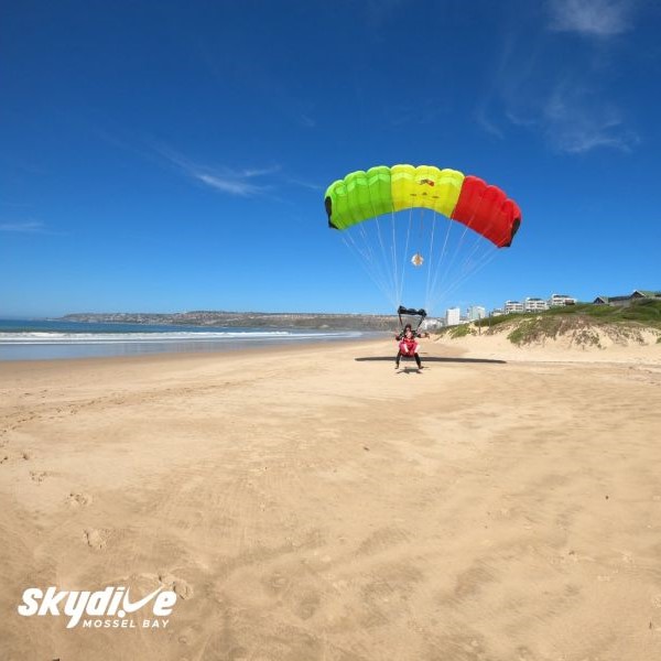 Beach Parachute Landing in Western Cape, South Africa