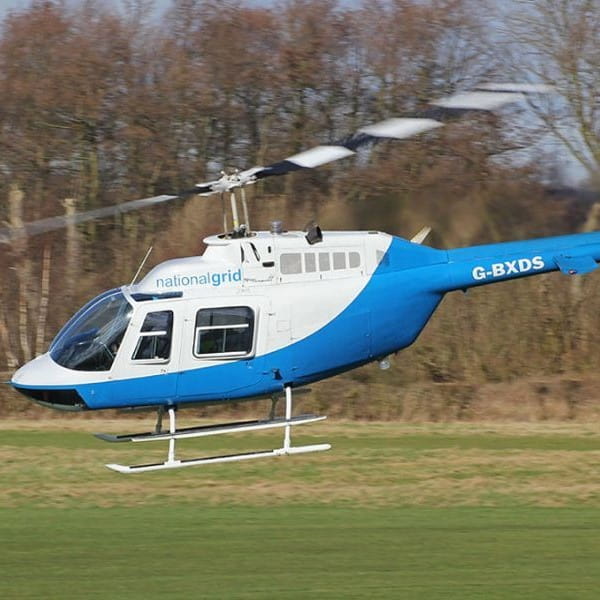 Bell 206B3 G-BXDS For Sale by HelixAv. taking off-min
