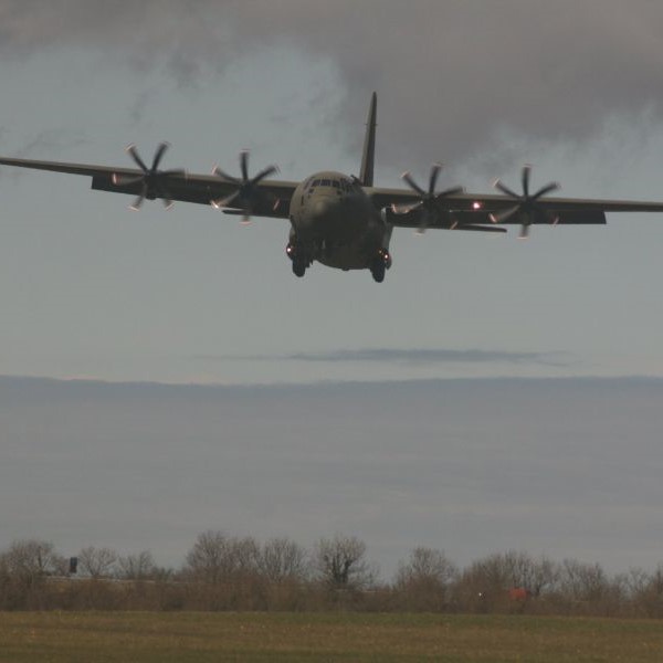 Bodmin Airfield Hercules on approach