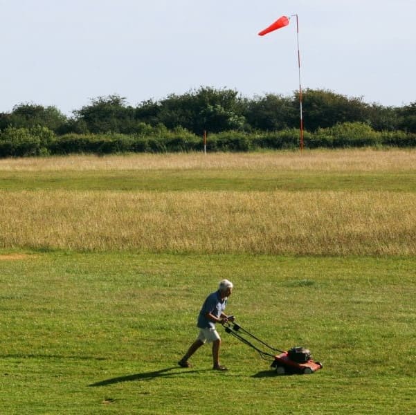 Bodmin Airfield mowing the airfield