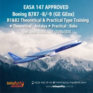 EASA Part 147 approved Boeing 787 8/9 (GE GEnx) type training