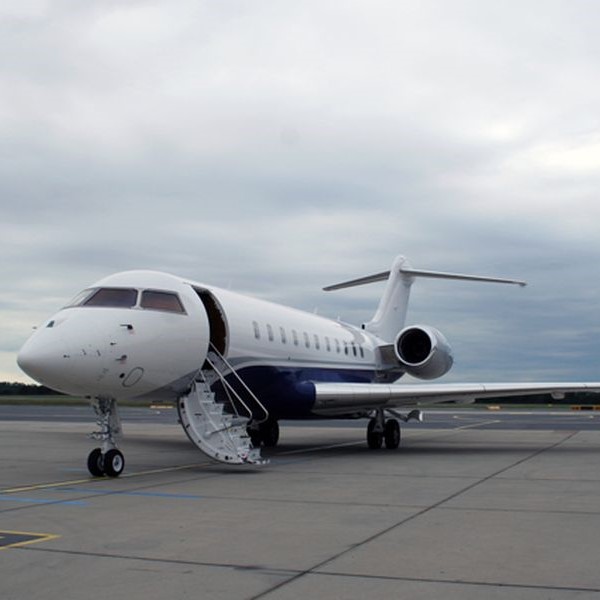 Bombardier Global 5000 for charter with AvconJet. Exterior
