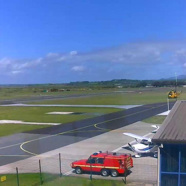 Caernarfon Airport Sea King on the grass