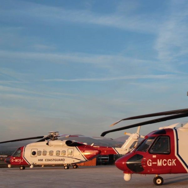 Caernarfon Airport Sikorsky S92 Helicopters from HM Coastguard