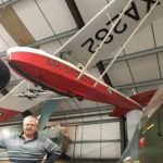Caernarfon Airworld Musem Andy Lees with Slingsby Cadey Mark III-min