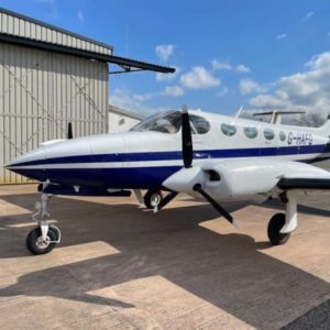 Cessna 340A II for sale by Flightline Aviation. Front left view-min