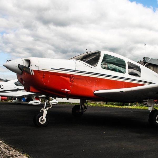 Clifton Aviation Piper PA28 parked at Gloucester Airport